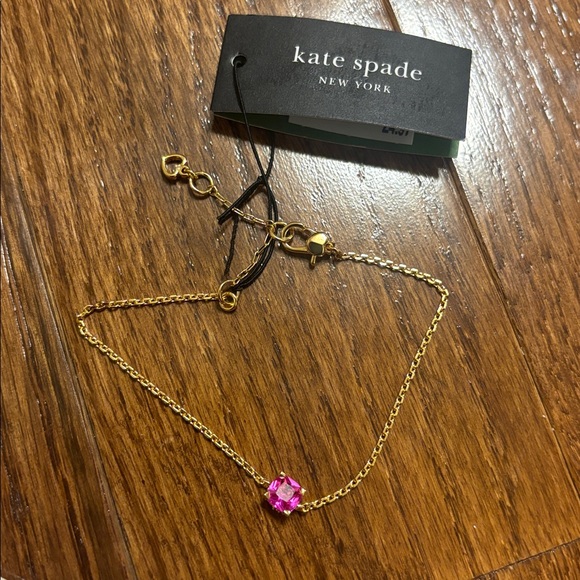 NWT Kate spade Little Luxuries Solitaire Bracelet - rose pink - Picture 3 of 4